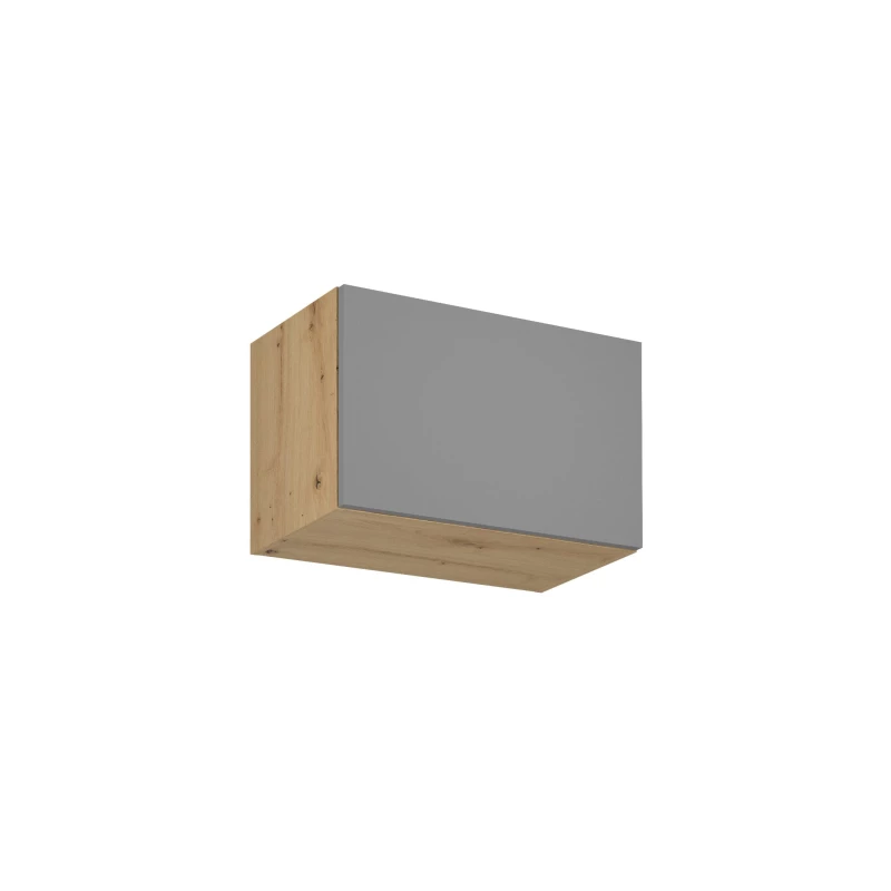 Oberschrank mit Flügeltüren VALEN – Breite 80 cm, Eiche handwerklich / Graubeige