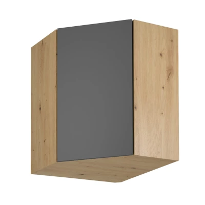 Oberschrank VALEN – 60 x 60 cm, Eiche handwerklich/grau