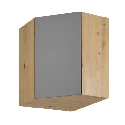 Oberschrank VALEN - 60x60 cm, Eiche handwerklich / Graubeige