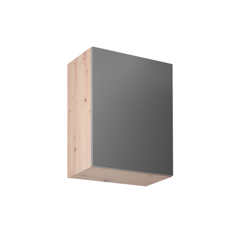 Küchenoberschrank VALEN – Breite 60 cm, Eiche handwerklich/grau