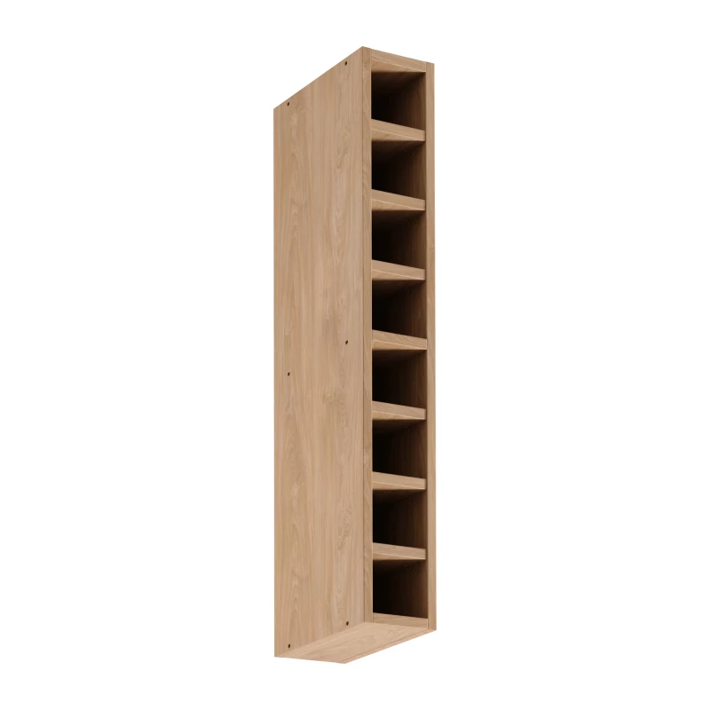 Offener Oberschrank SALERNO – Breite 15 cm, Eiche