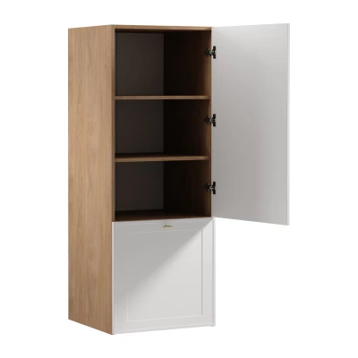 Küchenoberschrank SALERNO – Breite 60 cm, Eiche/Weiß