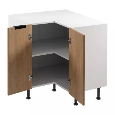 Unterschrank SALERNO – 84 x 84 cm, weiß/Eiche