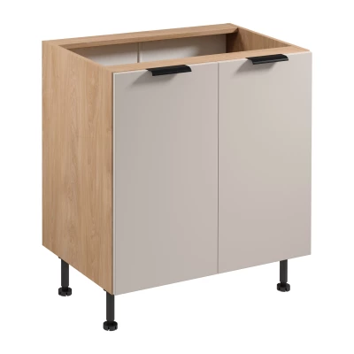 Unterschrank SALERNO – Breite 80 cm, Eiche/Beige