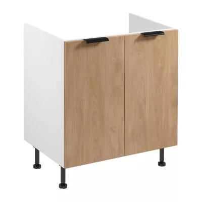 SALERNO Unterschrank für Spüle – Breite 80 cm, weiß/eiche