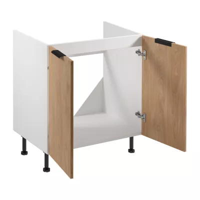 SALERNO Unterschrank für Spüle – Breite 80 cm, weiß/eiche