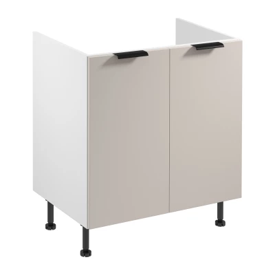 SALERNO Unterschrank für Spüle – Breite 80 cm, weiß/beige
