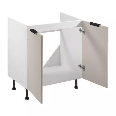 SALERNO Unterschrank für Spüle – Breite 80 cm, weiß/beige