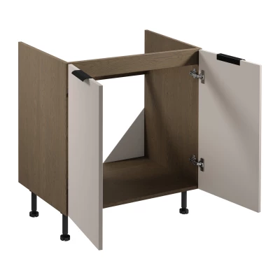 SALERNO Unterschrank für Spülbecken – Breite 80 cm, Farbe: Baltic Storm / Beige