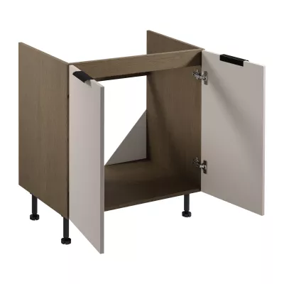 SALERNO Unterschrank für Spülbecken – Breite 80 cm, Farbe: Baltic Storm / Beige