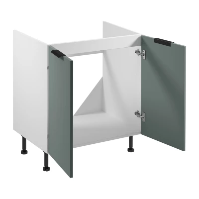 SALERNO Unterschrank für Spülbecken – Breite 80 cm, weiß/grün