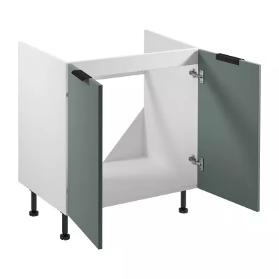 SALERNO Unterschrank für Spülbecken – Breite 80 cm, weiß/grün