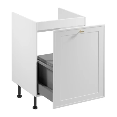 SALERNO Spülenunterschrank – Breite 60 cm, weiß + GRATIS Abfallbehälter