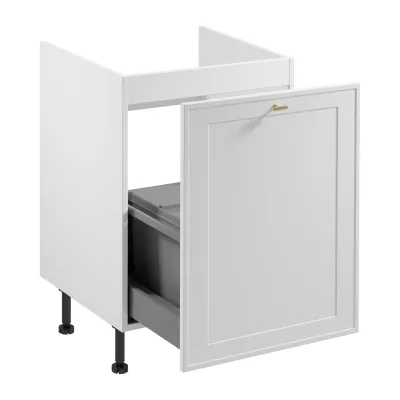 SALERNO Spülenunterschrank – Breite 60 cm, weiß + GRATIS Abfallbehälter