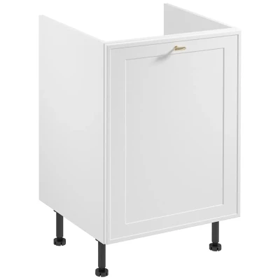 SALERNO Spülenunterschrank – Breite 60 cm, weiß + GRATIS Abfallbehälter