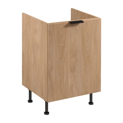 SALERNO Spülenunterschrank - Breite 60 cm, Eiche + GRATIS Abfallbehälter