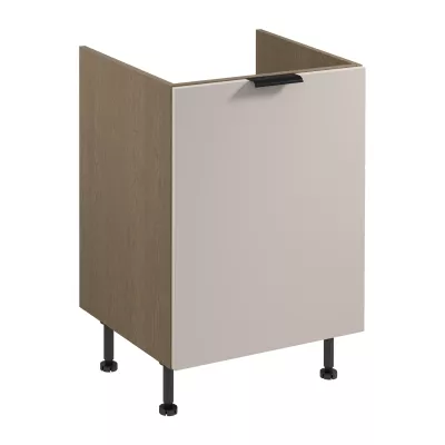 SALERNO Spülenunterschrank – Breite 60 cm, Baltic Storm / Beige + GRATIS Abfallbehälter