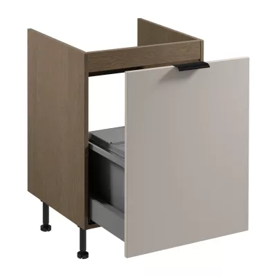 SALERNO Spülenunterschrank – Breite 60 cm, Baltic Storm / Beige + GRATIS Abfallbehälter