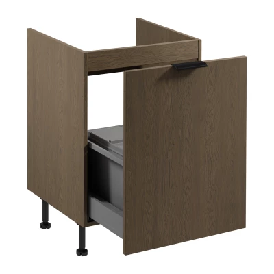 SALERNO Spülenunterschrank – Breite 60 cm, Baltic Storm + GRATIS Abfallbehälter
