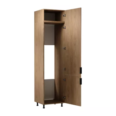 Schrank für Einbaukühlschrank SALERNO – Breite 60 cm, Eiche