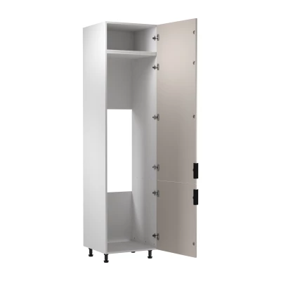 Schrank für Einbaukühlschrank SALERNO – Breite 60 cm, weiß/beige