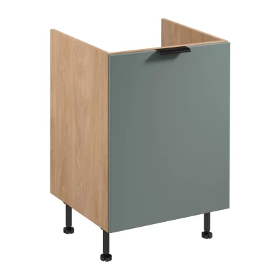 SALERNO Spülenunterschrank – Breite 60 cm, Eiche/Grün