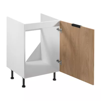 SALERNO Spülenunterschrank – Breite 60 cm, weiß/eiche