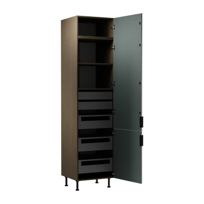 SALERNO Kühlvitrine – Breite 60 cm, Farbe: Baltic Storm / Grün