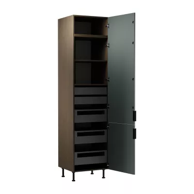 SALERNO Kühlvitrine – Breite 60 cm, Farbe: Baltic Storm / Grün