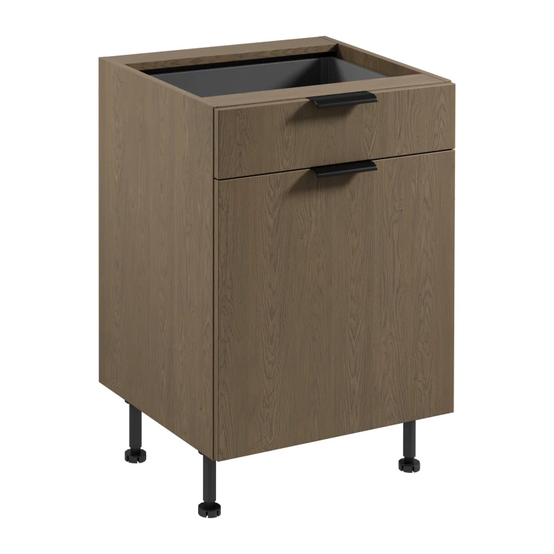 Unterschrank mit Schublade SALERNO – Breite 60 cm, Farbe: Baltic Storm + GRATIS Sideboard