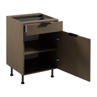 Unterschrank mit Schublade SALERNO – Breite 60 cm, Farbe: Baltic Storm + GRATIS Sideboard