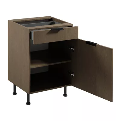Unterschrank mit Schublade SALERNO – Breite 60 cm, Farbe: Baltic Storm + GRATIS Sideboard