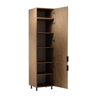 Hoher Küchenschrank SALERNO – Breite 60 cm, Eiche