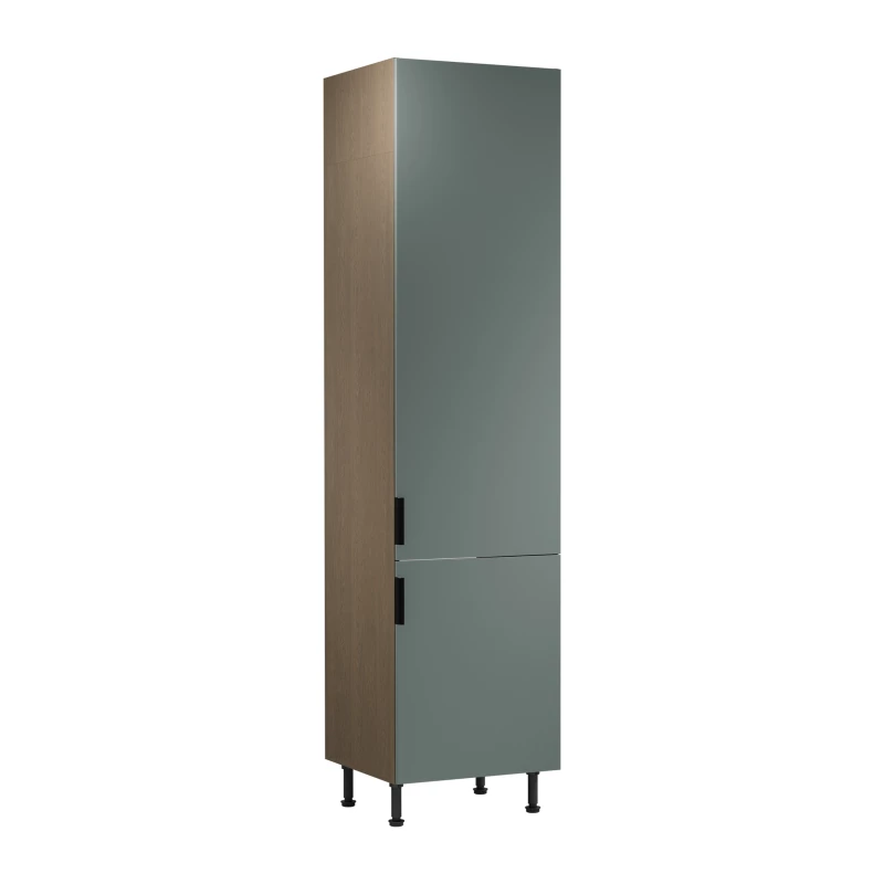 Hoher Küchenschrank SALERNO – Breite 60 cm, Farbe: Baltic Storm / Grün