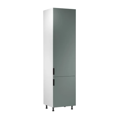 Hoher Küchenschrank SALERNO – Breite 60 cm, weiß/grün