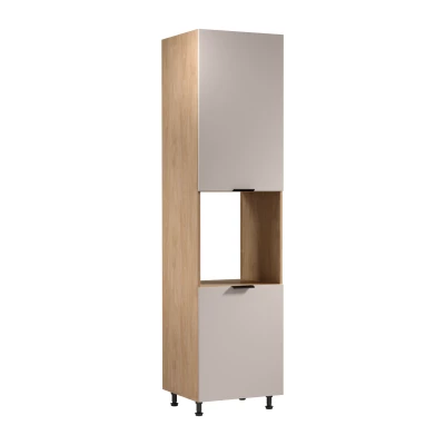 Backofenschrank SALERNO – Breite 60 cm, Eiche/Beige