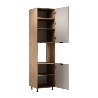 Backofenschrank SALERNO – Breite 60 cm, Eiche/Beige
