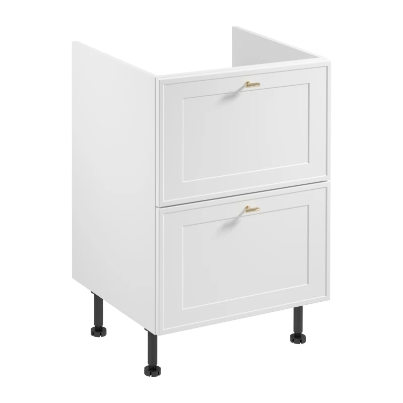 Unterschrank SALERNO mit Schublade – Breite 60 cm, weiß