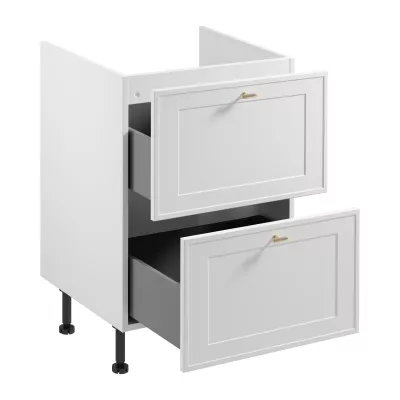 Unterschrank SALERNO mit Schublade – Breite 60 cm, weiß