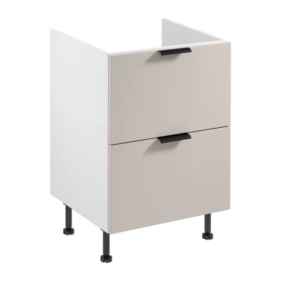 Unterschrank SALERNO mit Schublade – Breite 60 cm, weiß/beige