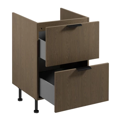 Untere Schublade des Küchenschranks SALERNO - Breite 60 cm, baltischer Sturm