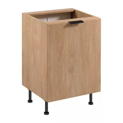 Unterschrank SALERNO mit einer Tür – Breite 60 cm, Eiche