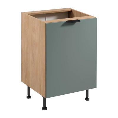Unterschrank SALERNO mit einer Tür – Breite 60 cm, Eiche/Grün