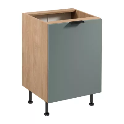 Unterschrank SALERNO mit einer Tür – Breite 60 cm, Eiche/Grün