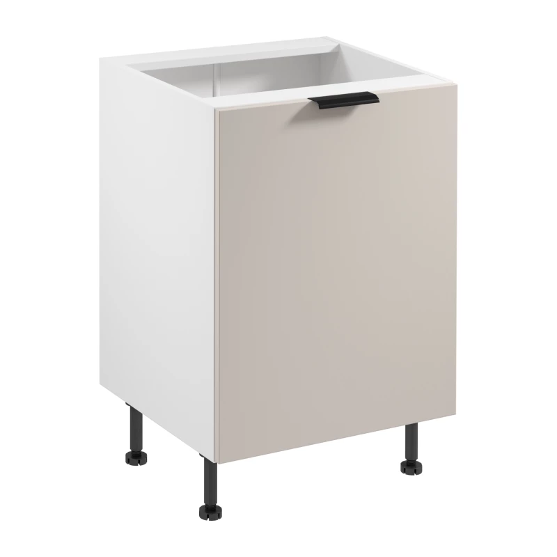 Unterschrank SALERNO mit einer Tür – Breite 60 cm, weiß/beige