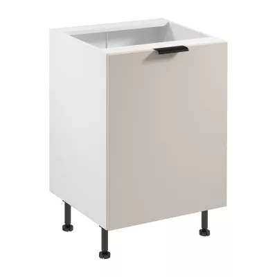 Unterschrank SALERNO mit einer Tür – Breite 60 cm, weiß/beige
