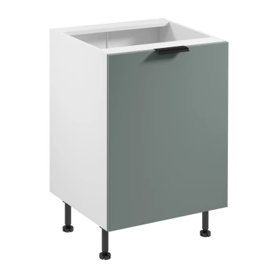 Unterschrank SALERNO mit einer Tür – Breite 60 cm, weiß/grün
