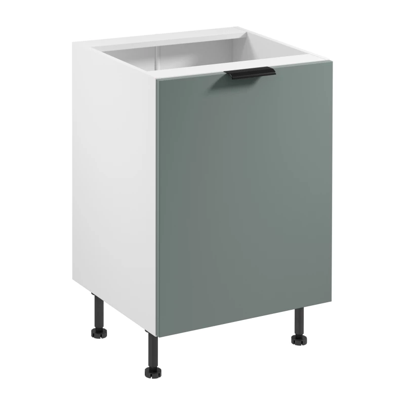 Unterschrank SALERNO mit einer Tür – Breite 60 cm, weiß/grün