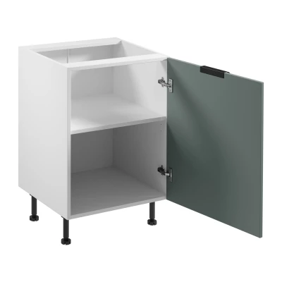 Unterschrank SALERNO mit einer Tür – Breite 60 cm, weiß/grün