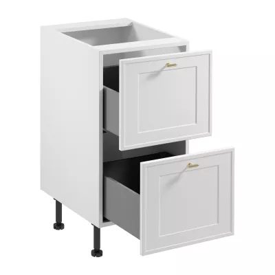 Unterschrank SALERNO – Breite 45 cm, weiß